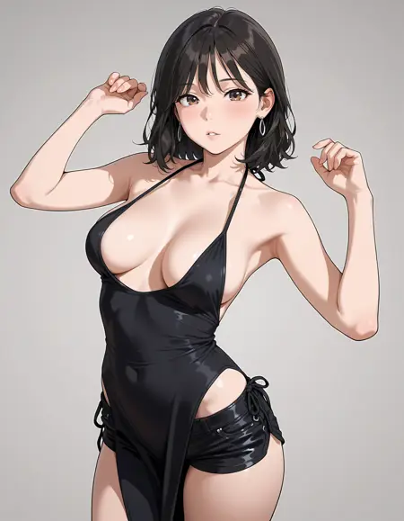 Clothing: Sexy halter dress