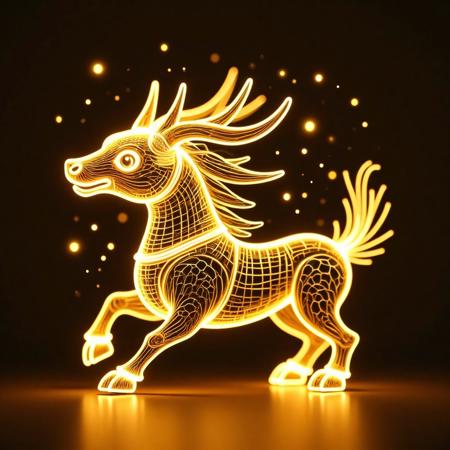 DE_Golden Frame Glowing_Zodiac Image Creation v1.0