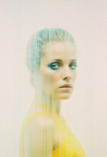 against glass,(Low-Key Portraits by Vicky Roy and Dino Pedriali:1.2), (aesthetic of symbolism with radicalized atmosphere:0.5), (Infrared Photography by Sally Soames and Pauline Kruger Hamilton:1.2), watercolor wash, immaculate composition, complex pose, cinematic lighting, bright skin colour, dynamic and shadow effects, high resolution, master strokes, award winning masterpiece, f/4, daring, high dynamic range, , (ebony and muted colors:0.1) <lora:MJ52:0.5> <lora:- SDXL - vanta-black_contrast_V3.0:0.5>blackf/1.4, rule of thirds, iconoclastic opus magnum with unparalleled details, (electricblue and unique colors:0.1), <lora:MJ52:1.0>(masterpiece, best quality:1.4), (Mary Pickford:1.3), modelshoot, pose, , award winning photo macro shot of a beautiful A minimalist and modern design portraits of a beautiful woman, one eye covered in an artistic black band in bold white, blue or yellow colors, set against a stark white background. This graphic representation symbolizes beauty through visual simplicity and minimalistic elements. (Motion Blur Photography by Sarah Charlesworth and Andres Serrano:1.2), award-winning photography, aesthetic, carefully designed details, clear scene, f/22, symmetry and balance, unprecedented, selective color, Medium shot with Kodak color. The face is in the light and cannot be seen. Vintage color photos of dreamy style. Long exposure.,(center composition, symmetry composition:0.1), <lora:MJ52:0.2>,