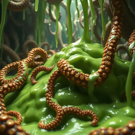 Wooden Tentacles Green Slime - Anime
