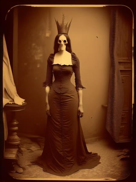 <lora:AlbumenPrint:1>Macabre woman, in the style of albumen print.