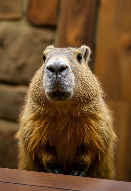 capybara at a crappy bar