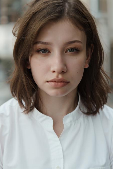 headshot, white shirt, New York, soft colors, bokeh, masterpiece, high quality, (high detailed skin:1.1)
 <lora:katelyn_nacon_lora_v01:1> k8nacon