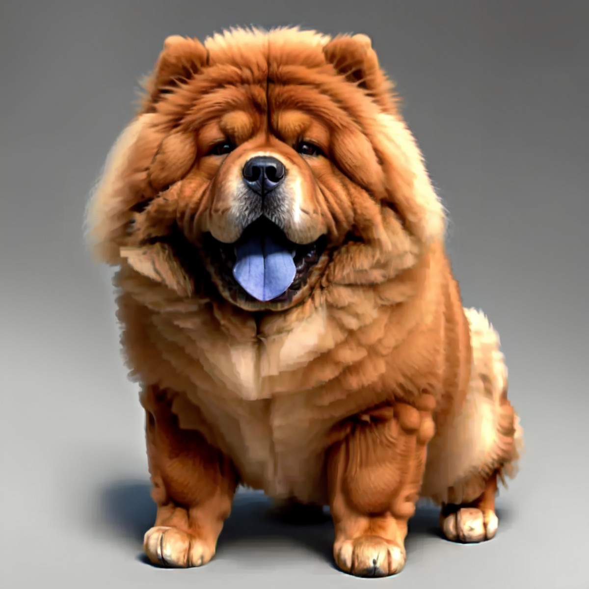 <lora:chowchow_v1:0.5>, dog, chowchow, blue tongue, full body