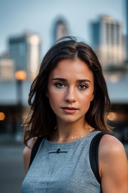 headshot photography, a woman, carcarvo, <lora:carcarvo:.8>, standing, wearing a croptop , city background,  bokeh,  sharp focus , photo realistic, realism, UHD, (reallistic:1.2), (masterpiece, best quality, high quality, highres), raw photo, detailed skin texture, (blush:0.5), (goosebumps:0.5), subsurface scattering