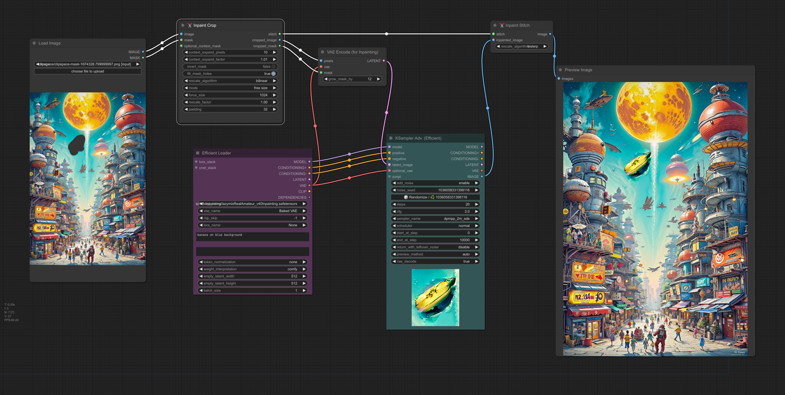 Tutorial: Inpainting only on masked area in ComfyUI (includes nodes and workflows)