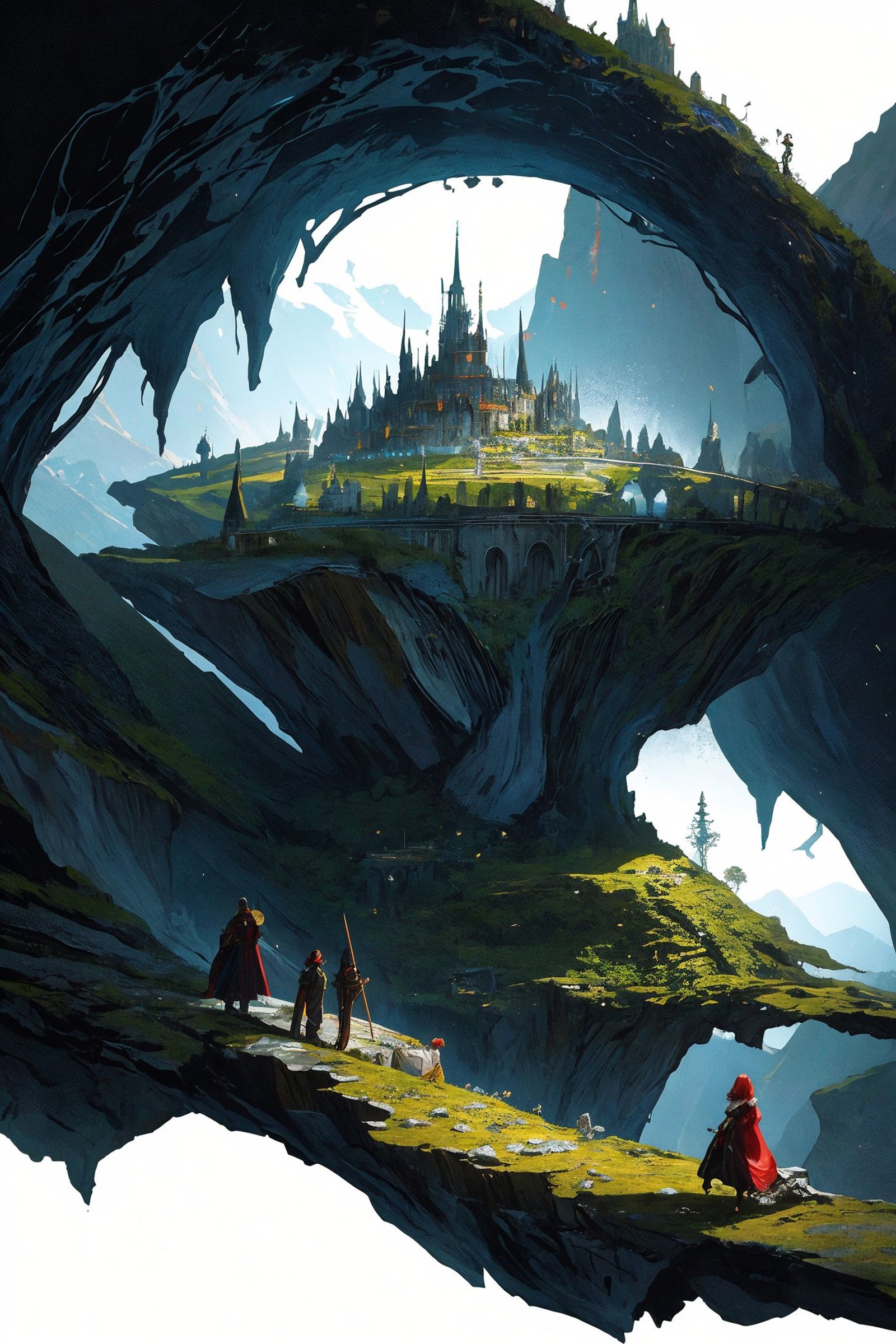 (designed by Anato Finnstark:1.1),Painting,Portrait,lovely Cosplay Photograph,behance,landscape of a Plain (Cliff:1.3) and...