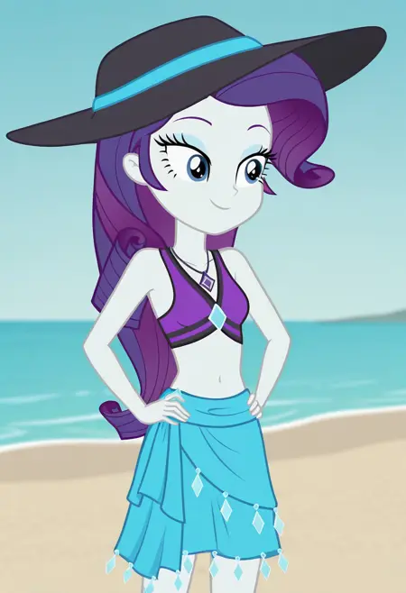 Rarity swimsuit | My little pony: Equestria girls | [ illustriousXL ]