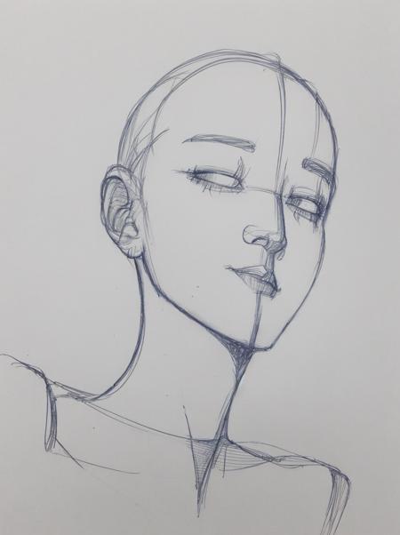 Modelo AI Art LoRA: sketch anime pose 素体人偶画风
