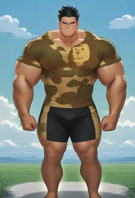 Gorilla and camouflage T-shirt