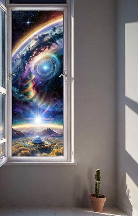 (best quality, masterpiece, absurd, Extreme detail :1.2), surreal, detailed background, minimalist style, concept design, clean, perspective,
no humans, pov
vibrant color scheme, Softlight, (warm color:1.2),, best quality exquisite details, Octane render, pastel,
A whimsical scene featuring a pot on a windowsill, filled with a swirling galaxy. Tiny planets in vibrant colors dance around, leaving trails of stardust. Sunlight filters through the window, illuminating the cosmic spectacle, with a hint of a rainbow peeking outside
<lora:sinfully_stylish_SDKL:1>