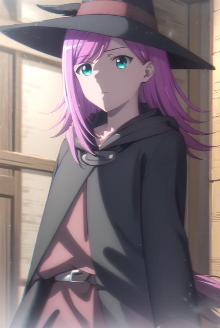 handymanraichee, <lora:handyman raichee s1-lora-nochekaiser:1>,
raichee, long hair, hat, (green eyes:1.3), pink hair,
BREAK hat, belt, cape, witch hat, cloak,
BREAK outdoors, dungeon, cave,
BREAK looking at viewer, (cowboy shot:1.5),
BREAK <lyco:GoodHands-beta2:1>, (masterpiece:1.2), best quality, high resolution, unity 8k wallpaper, (illustration:0.8), (beautiful detailed eyes:1.6), extremely detailed face, perfect lighting, extremely detailed CG, (perfect hands, perfect anatomy),