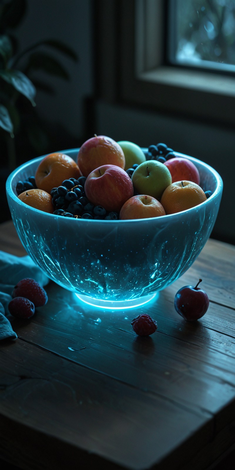 (8k analog photo,magical:1.2),
a bowl of fruit , dark, winter,transparent
<lora:Bio-Luminescence:1> bioluminescent