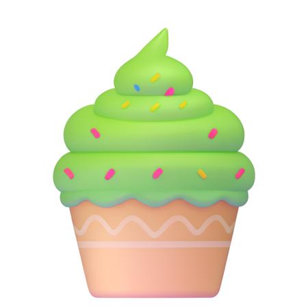 green cupcake,  <lora:Fluent_Emoji-000010:0.9>