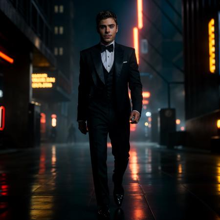 portrait of zacefron person, in blade runner, professional photography, high resolution, 4k, detailed photo,  <lora:zacefron_28800:1>