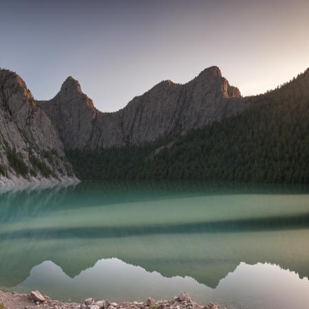 ((Wide angle photograph of a lake)), 8k, 4k, detailed, attractive, beautiful, impressive, photorealistic, realistic, cinematic composition, volumetric lighting, high-resolution, vivid, detailed, stunning, professional, lifelike, crisp, flawless, DSLR, 4k, 8k, 16k, 1024, 2048, 4096, detailed, sharp, best quality, high quality, highres, absurdres