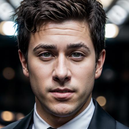 face portrait of davidhenrie person using a tuxedo, in blade runner, professional photography, high resolution, 4k, detailed photo,   <lora:davidhenrie_12150:1>