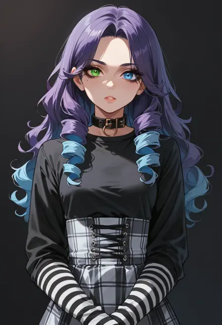 AlterCiri Striped Socks Goth Dress | Pony