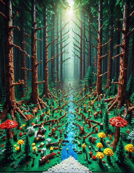forest made of legos, 64k <lora:Expert_Lego_set:1>