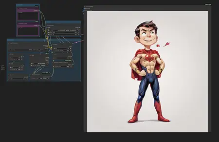 LORA tester - generation comparison with and without LORA