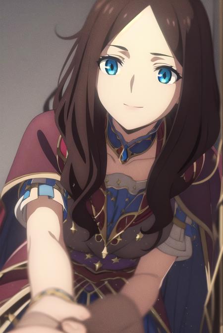 leonardodavinci, <lora:leonardo da vinci babylonia-lora-nochekaiser:1>,
leonardo da vinci, leonardo da vinci \(fate\), long hair, bangs, blue eyes, brown hair, (parted bangs:1.5), smile,
BREAK dress, short sleeves, choker, puffy sleeves, cape, puffy short sleeves, puff and slash sleeves,
BREAK indoors,
BREAK looking at viewer, (cowboy shot:1.5),
BREAK <lyco:GoodHands-beta2:1>, (masterpiece:1.2), best quality, high resolution, unity 8k wallpaper, (illustration:0.8), (beautiful detailed eyes:1.6), extremely detailed face, perfect lighting, extremely detailed CG, (perfect hands, perfect anatomy),