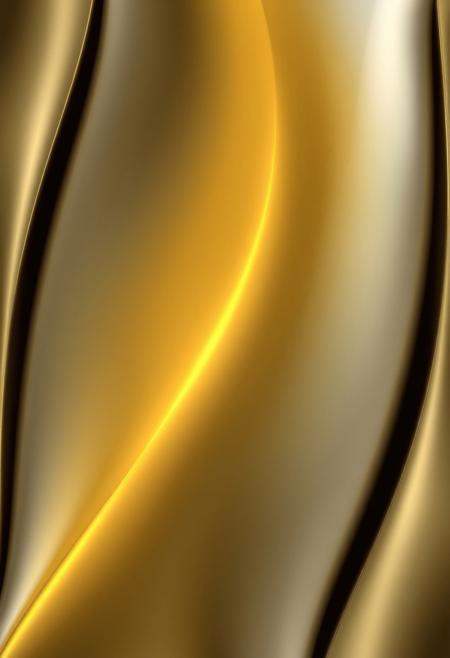 avant-garde , abstract, fractal , gold and chrome