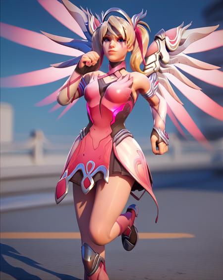 Pinkmercy, pink ribbon, mercy (overwatch)