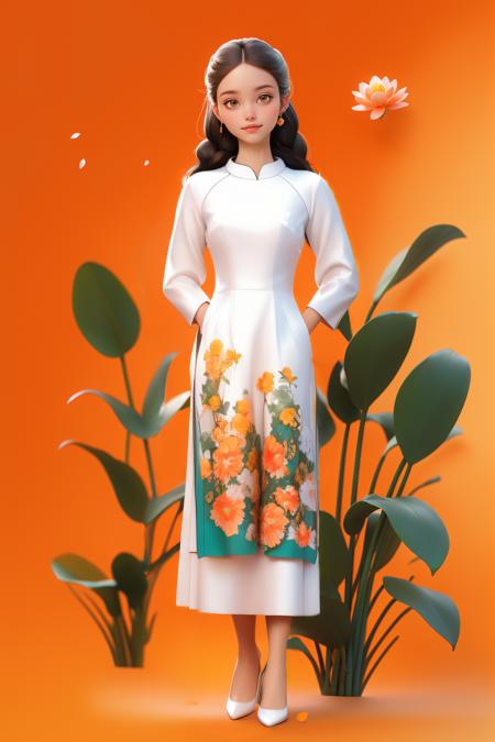 Teal aodai, (masterpiece,best quality:1.6)