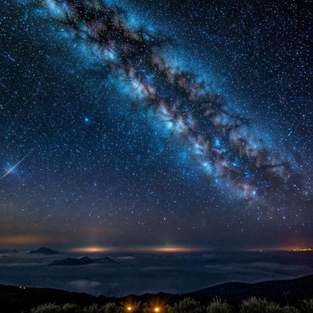 Night sky, full of stars, distant galaxy