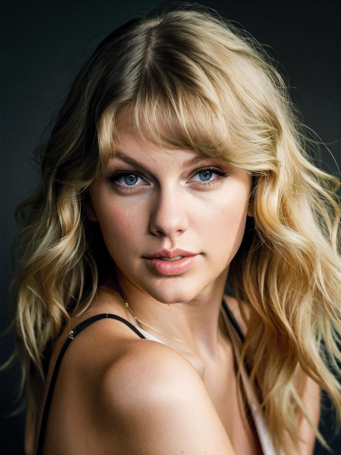 taylorswift, blonde, portrait, <lora:taylorswift:1>