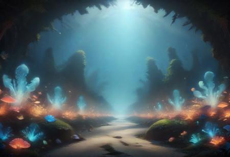 Isekai anime.Touhou style.sharp background,best quality,extremely_detailed,up_8,up_9,8k,master_class,masterpiece,real good,totally awesome.vibrant colors,,perfect beautiful early morning light)a serene forest at dusk, with fireflies and glowing mushrooms lighting up the path, or a school of sparkling fish swimming through a coral reef, their bioluminescent scales shimmering in the sunlight. Alternatively, you could imagine a field of glowing flowers, their petals radiating a soft, ethereal light, or a peaceful ocean wave, with bioluminescent plankton creating a trail of glittering stars in the water. A fantastical underwater city, with buildings and streets illuminated by a variety of bioluminescent creatures, could also be a captivating scene. The key is to evoke a sense of wonder and enchantment, while keeping the tone light and family-friendly, using words like whimsical, enchanting, and dreamy to guide the image generator's output.