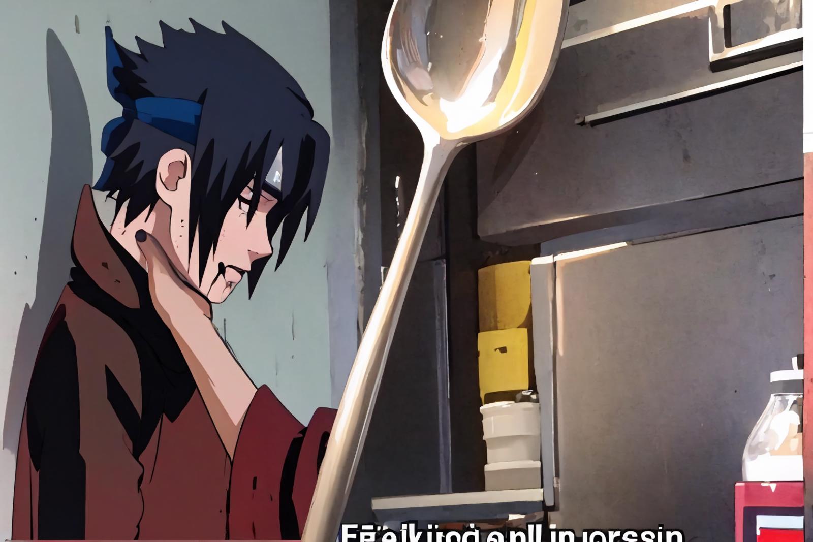Sasuke Choke Edits Meme | Concept LoRA image by justTNP