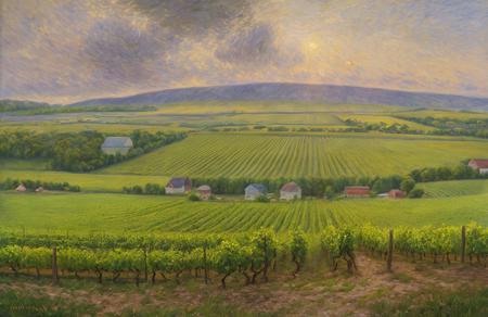 (impressionism:1), scene painting,scenery,a painting, plantation ,parcel ,farm ,vineyard , Tundra ,