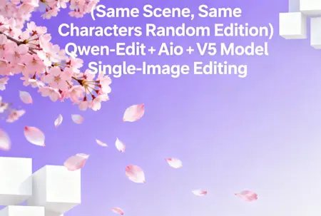 (Same Scene, Same Characters Random Edition) Qwen-Edit + Aio + V5 Model Single-Image Editing