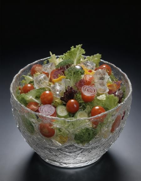 masterpiece, salad made out of Crystal  <lora:mo:1>