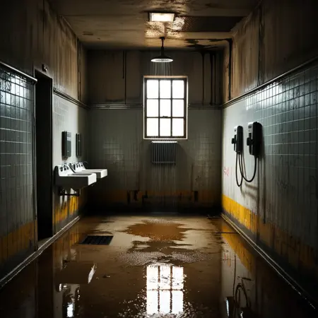 Prison shower background