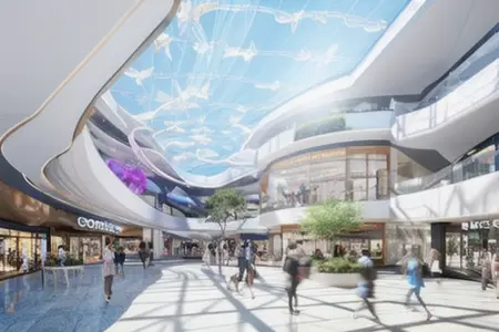 Modern style shopping mall atrium