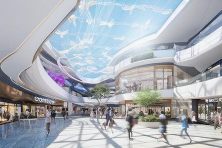 (masterpiece),(high quality), best quality, real,(realistic), super detailed, (full detail),(4k),8k, atrium, interior design of shoppingmall, LED screen, people, sunroof, sunlight <lora:shoppingmall-atrium:1>