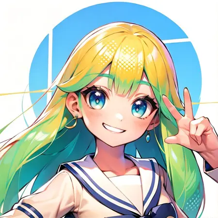 HALFTONE HAIR HIGHLIGHTS!