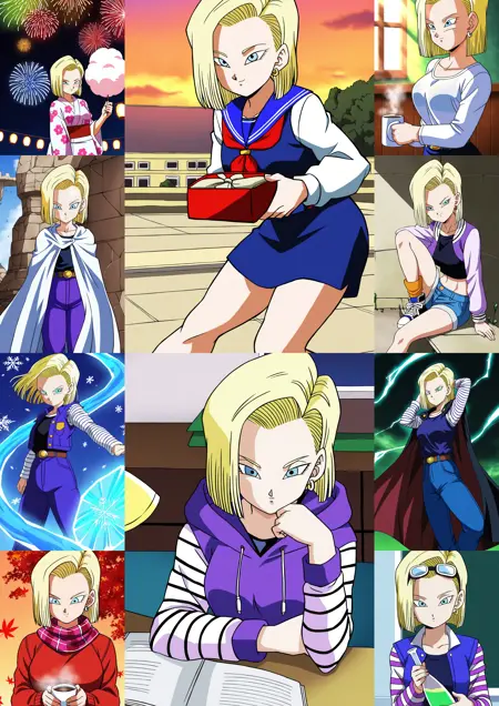 Android 18 - Dragon Ball Z / Super - SDXL / PONY / SD15 - UPDATE