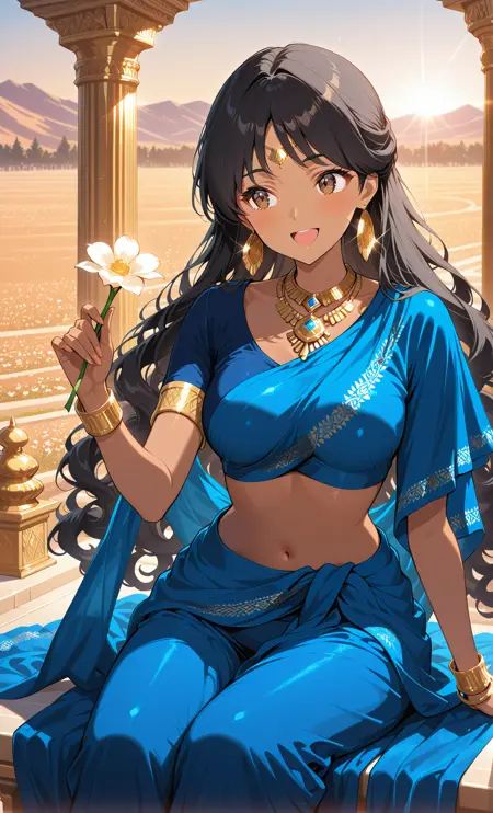 Anime Style Indian Sari (Saree) Dress