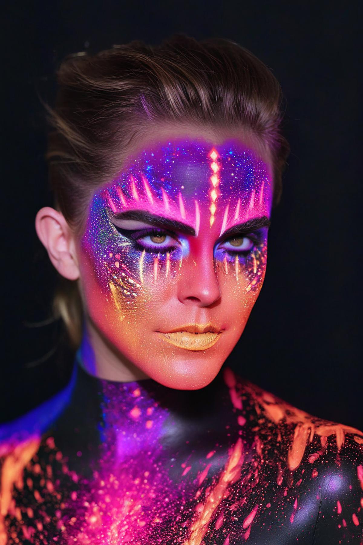 Blacklight Makeup — SDXL LoRA image by chillpixel