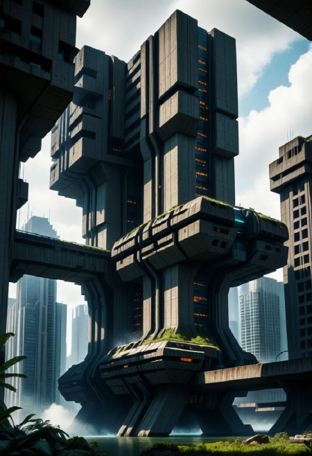 Brutalist Skyscrapers (Buildings) (SDXL) (AD) v1.0