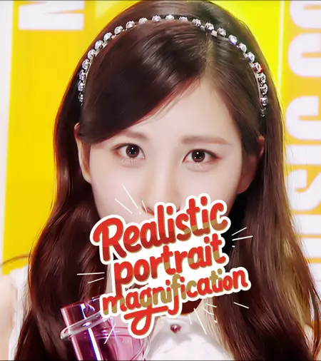 Realistic portrait magnification