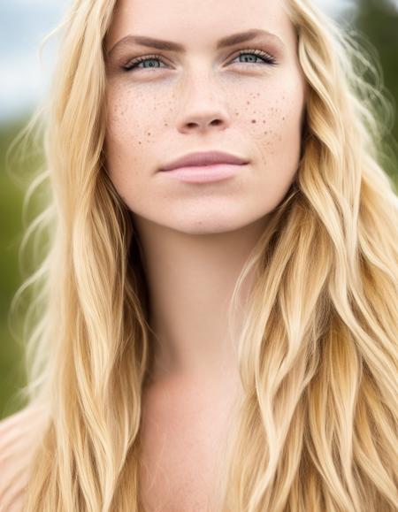 A close-up face Portrait Photograph of blonde braid woman, highly detailed, 8K, high resolution, 35 mm, kkw-ph-1, kkw-skin-det, <lora:kkw-Easy-realism-v1.0a:.7>, kkw-HardLight, <lora:kkw-LightControl-v1.0a:.8>