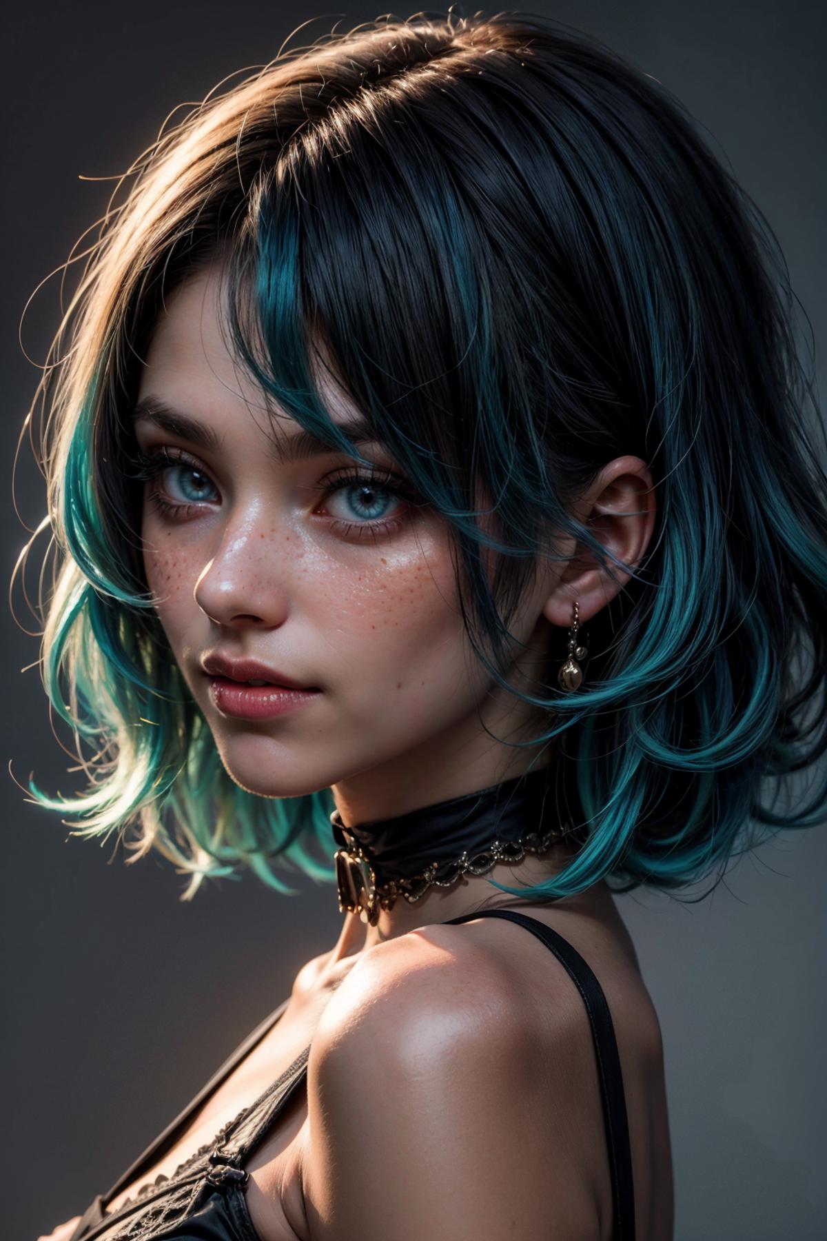 Dip Dyed Hair / Colored Tips | Concept LoRA image by popyay