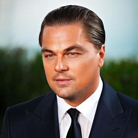 RAW photo, l30n4rd0 man, close-up, hair slicked back, suit<lora:l30n4rd0-2nd-000015:1>, 8k uhd, dslr, soft lighting, high quality, film grain, Fujifilm XT3