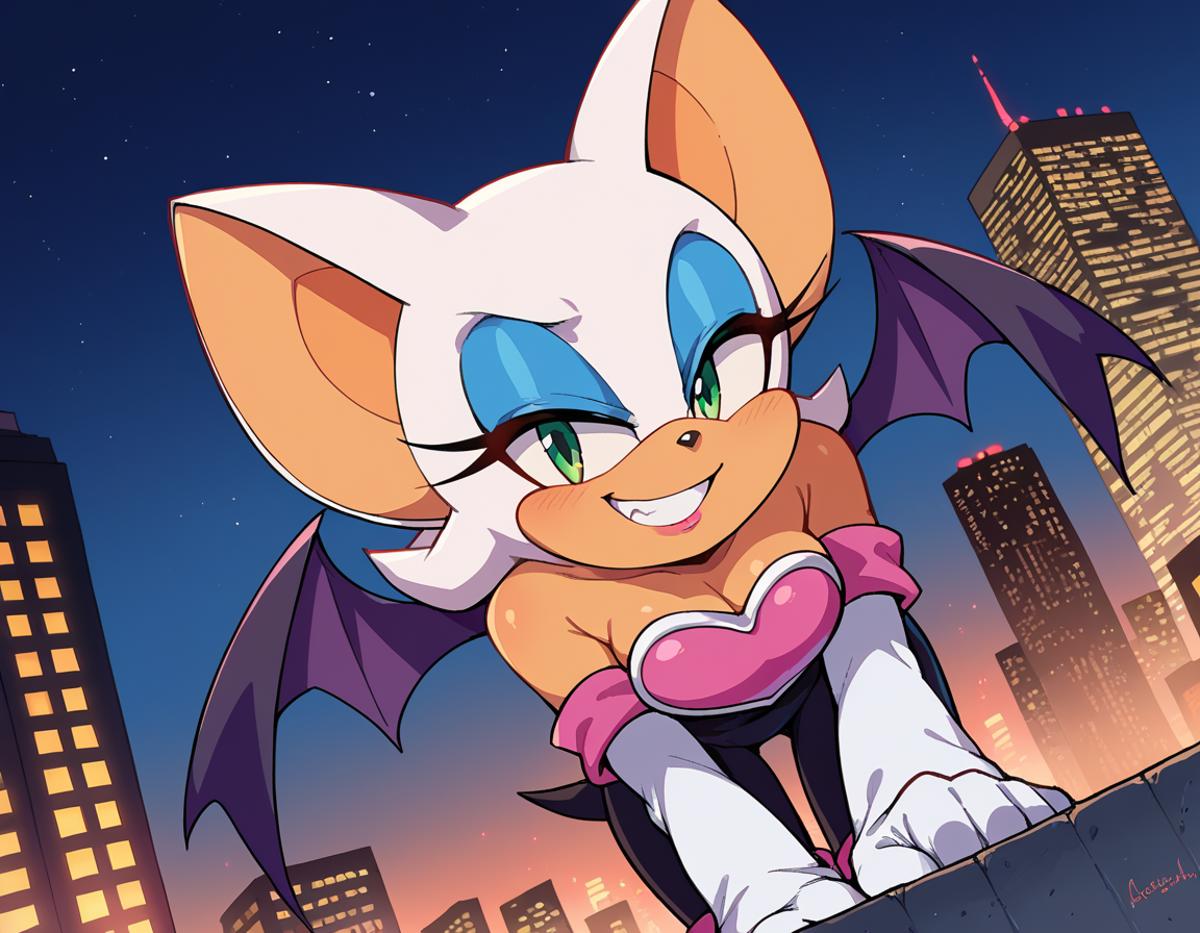 Rouge the Bat (ルージュ・ザ・バット) - Sonic the Hedgehog (ソニック・ザ・ヘッジホッグ) -  COMMISSION - booru | Stable Diffusion LoRA | Civitai