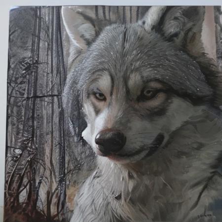 evening, dark wolf, masterpiece, best quality
