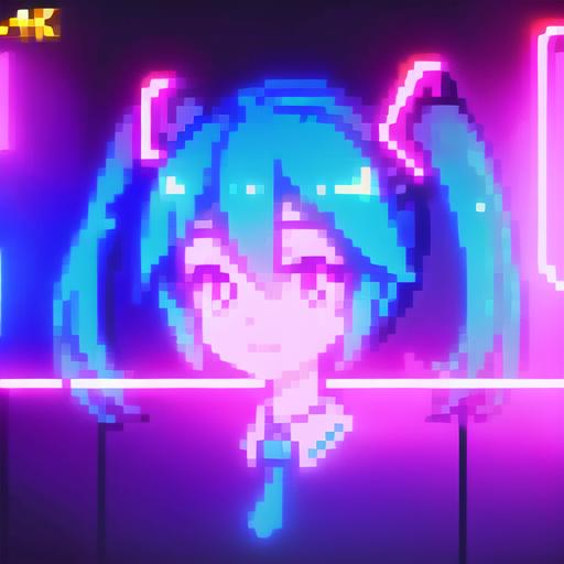 Pixel Neon Art image by SYK006